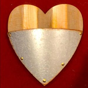 Super cute heart mail holder hangs on the wall